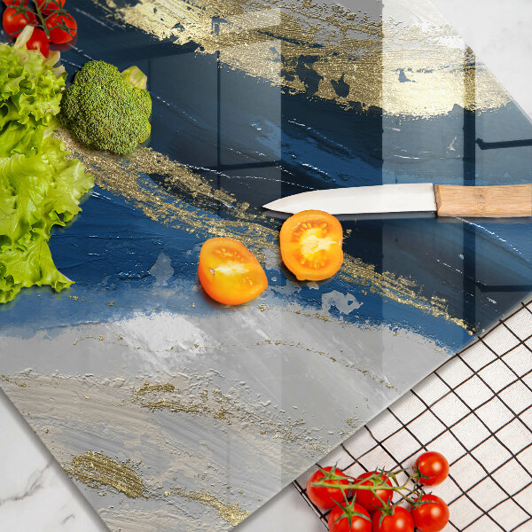 Tűzhelyvédő üveglap Textúra arannyal