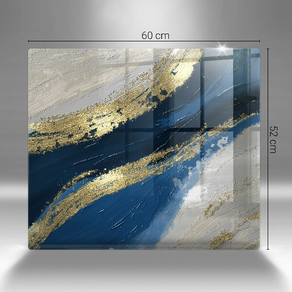 Tűzhelyvédő üveglap Textúra arannyal