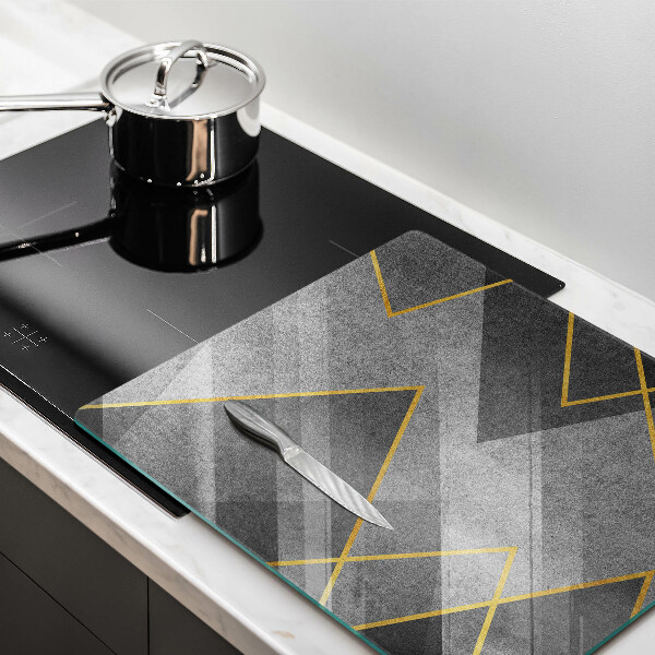 Tűzhelyvédő üveglap Éles formák