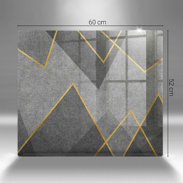 Tűzhelyvédő üveglap Éles formák