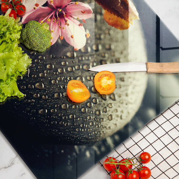 Tűzhelyvédő üveglap Virágok zen kövek