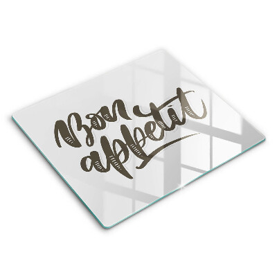 Tűzhelyvédő üveglap Inscripție Bon Appetit