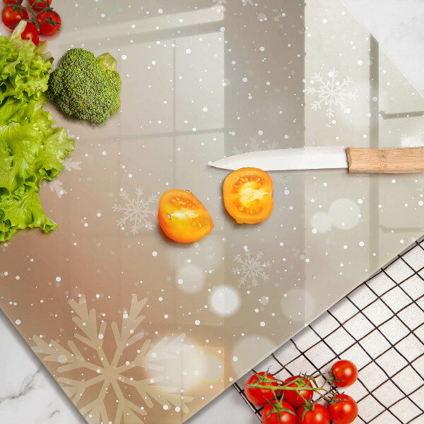 Tűzhelyvédő üveglap Hópelyhek