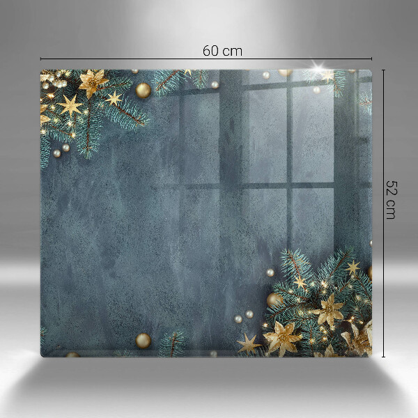 Tűzhelyvédő üveglap karácsonyi díszek