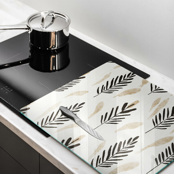 Tűzhelyvédő üveglap Boho növények