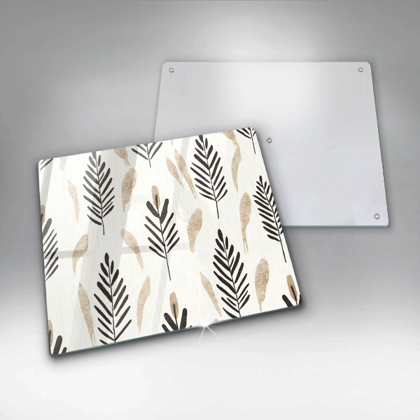 Tűzhelyvédő üveglap Boho növények