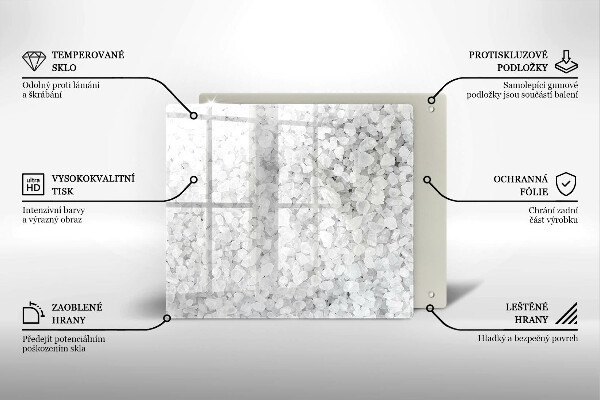 Tűzhelyvédő üveglap Só kristályok