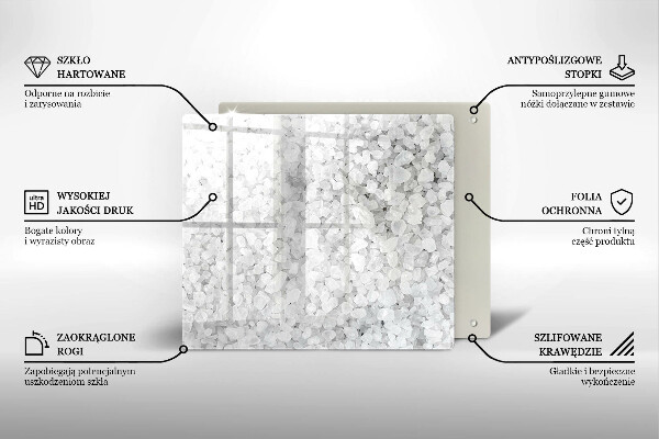 Tűzhelyvédő üveglap Só kristályok