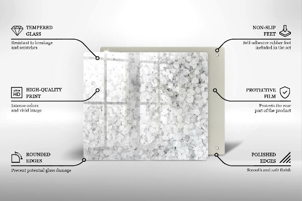 Tűzhelyvédő üveglap Só kristályok