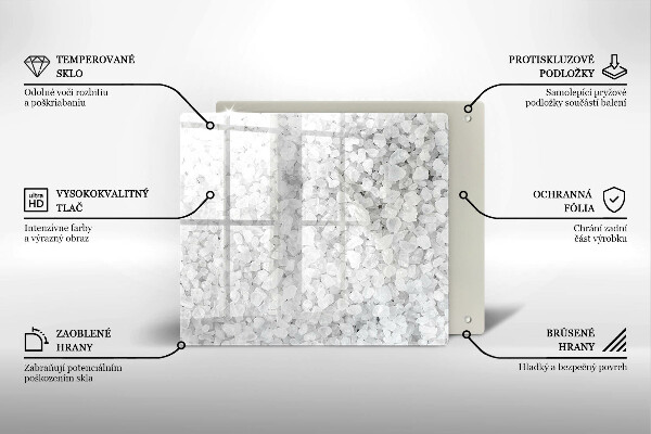 Tűzhelyvédő üveglap Só kristályok