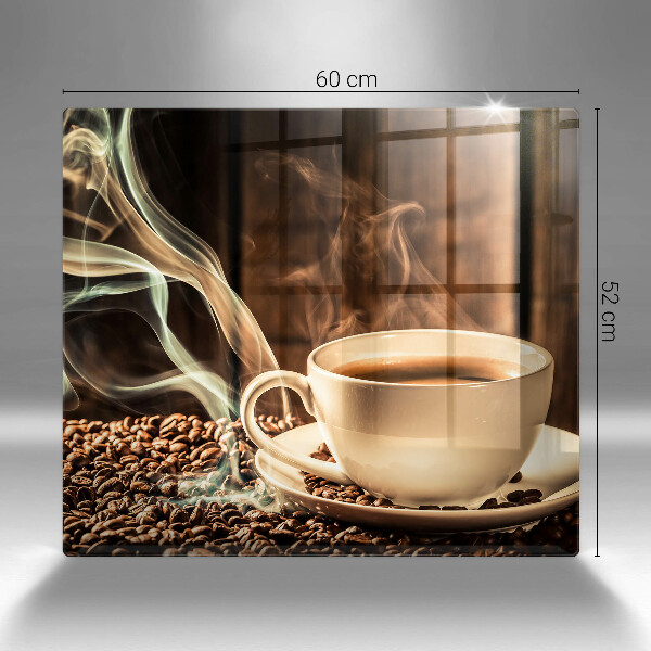 Tűzhelyvédő üveglap Csésze és kávébab