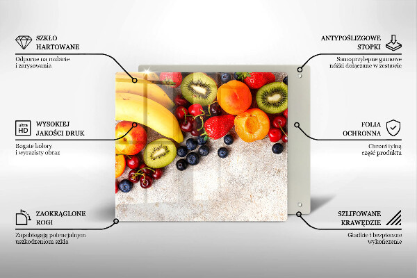 Tűzhelyvédő üveglap Ünnepi gyümölcsök