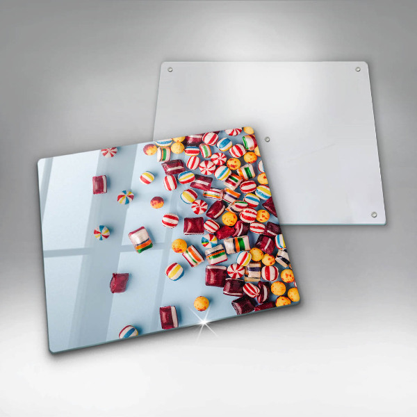 Tűzhelyvédő üveglap Színes cukorkák