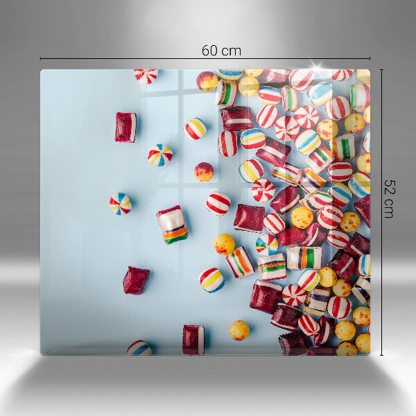 Tűzhelyvédő üveglap Színes cukorkák