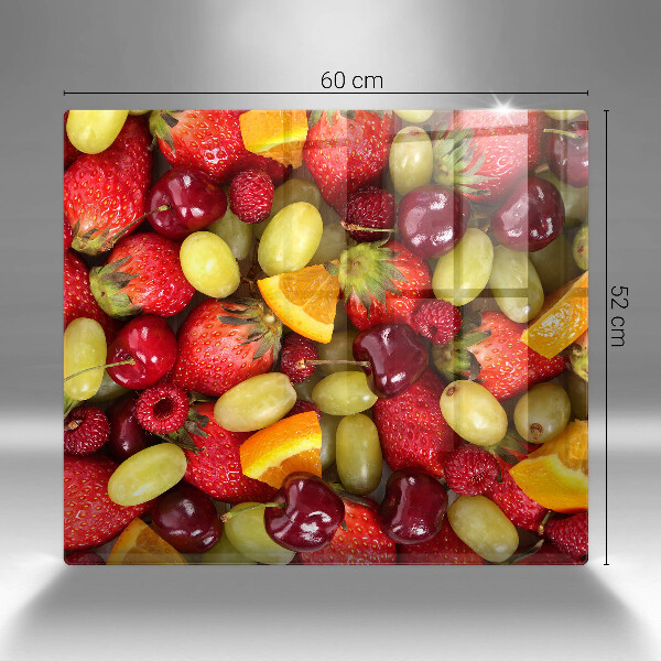 Tűzhelyvédő üveglap Nyári gyümölcsök