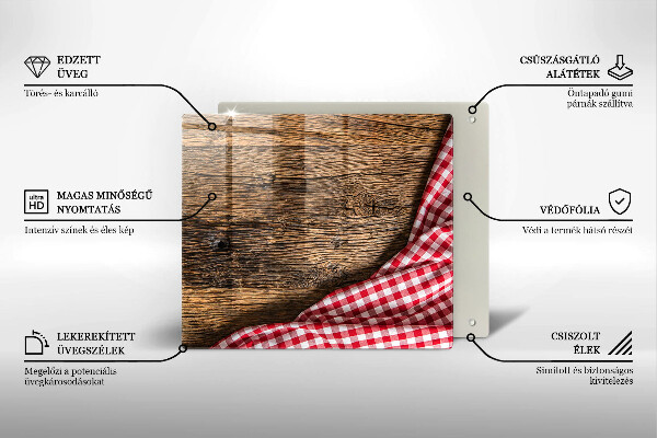 Tűzhelyvédő üveglap Faasztal