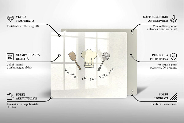 Tűzhelyvédő üveglap Master of the Kitchen