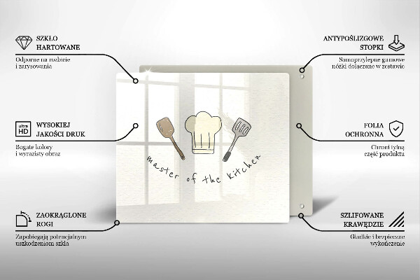 Tűzhelyvédő üveglap Master of the Kitchen