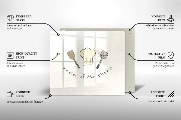 Tűzhelyvédő üveglap Master of the Kitchen