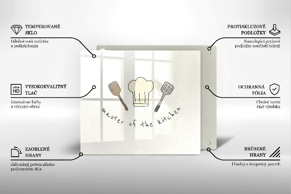 Tűzhelyvédő üveglap Master of the Kitchen