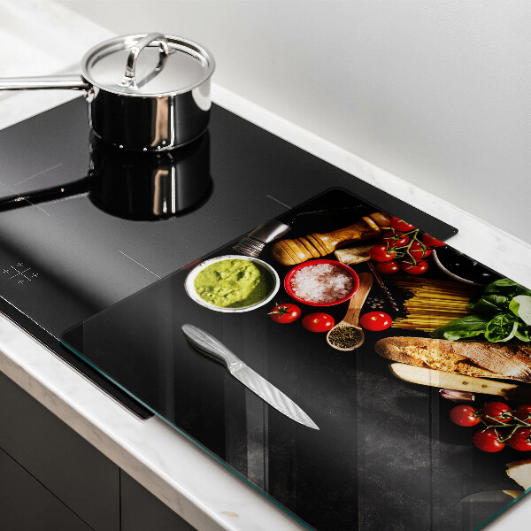 Tűzhelyvédő üveglap Olasz alapanyagok és fűszerek