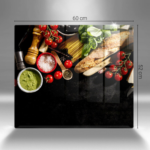 Tűzhelyvédő üveglap Olasz alapanyagok és fűszerek