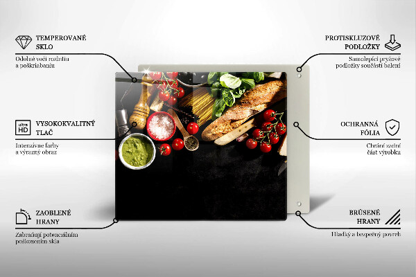 Tűzhelyvédő üveglap Olasz alapanyagok és fűszerek