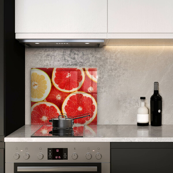 Tűzhelyvédő üveglap Grapefruit szeletek