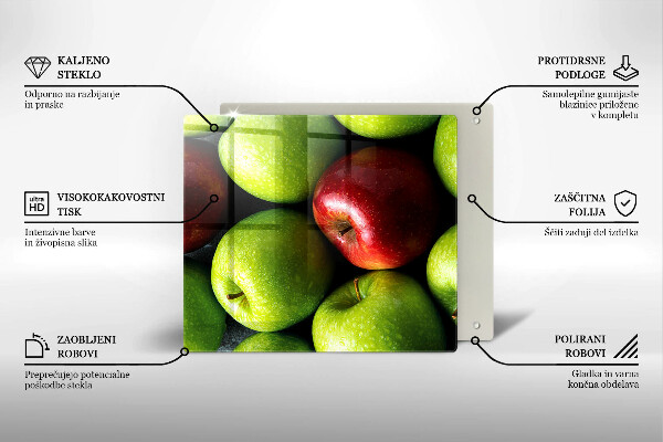 Tűzhelyvédő üveglap Lédús alma