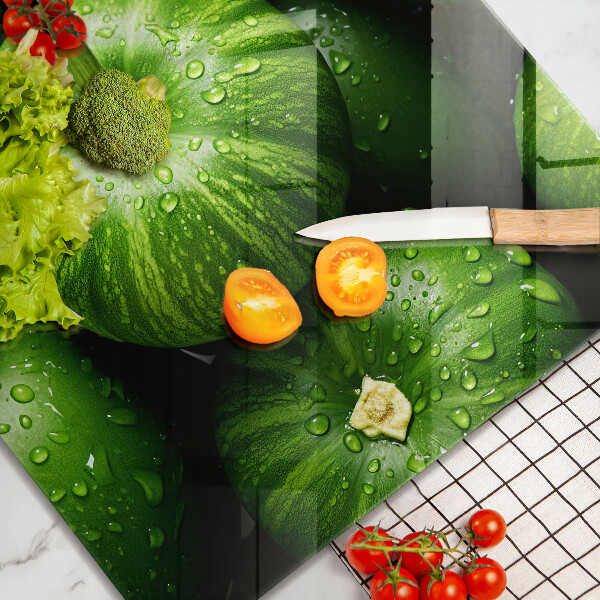 Tűzhelyvédő üveglap Zöld sütőtök