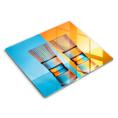 Tűzhelyvédő üveglap Két pohár vizet