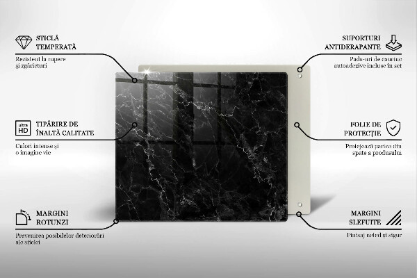 Tűzhelyvédő üveglap Elegáns márvány