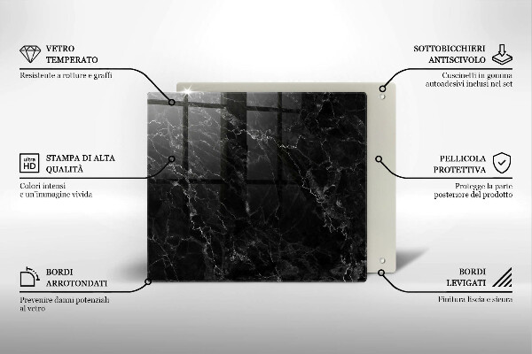 Tűzhelyvédő üveglap Elegáns márvány