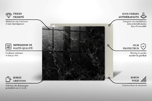 Tűzhelyvédő üveglap Elegáns márvány