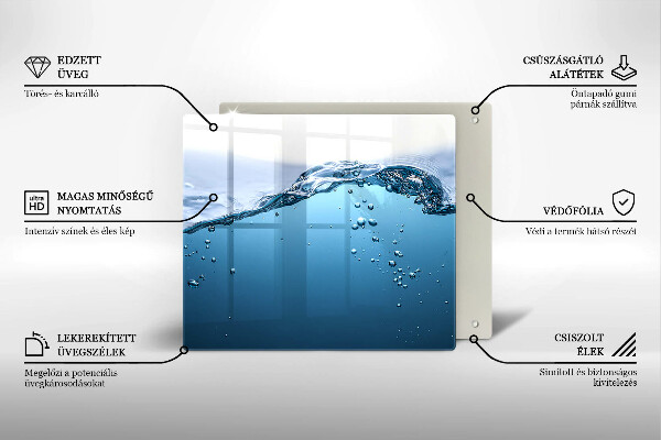 Tűzhelyvédő üveglap Nyílt víz