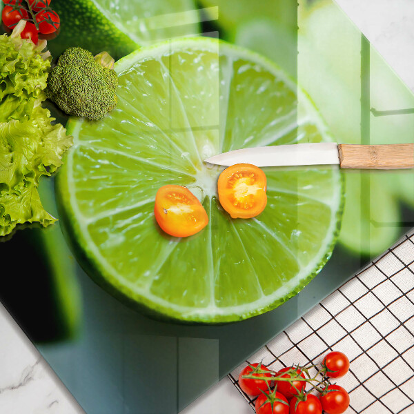 Tűzhelyvédő üveglap Lime citrus