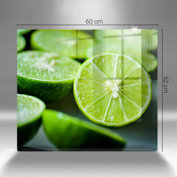 Tűzhelyvédő üveglap Lime citrus