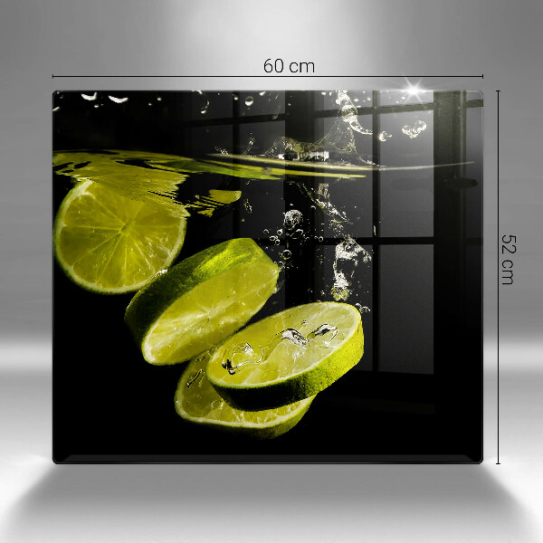 Tűzhelyvédő üveglap Lime vízben