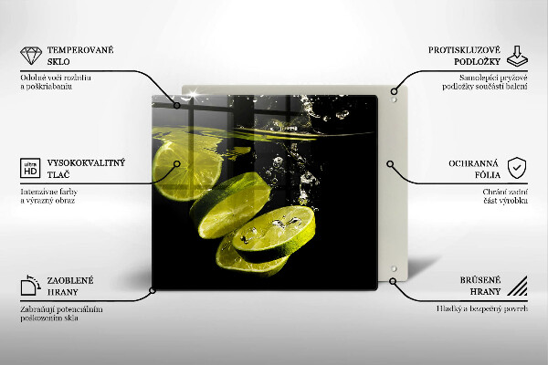 Tűzhelyvédő üveglap Lime vízben