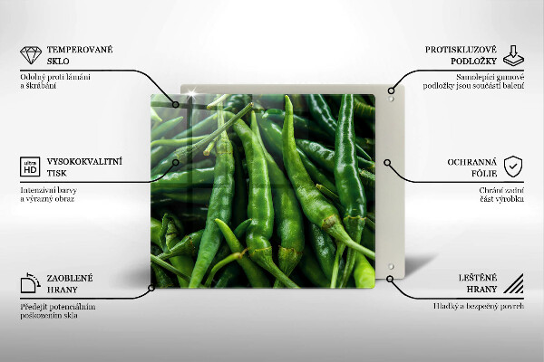 Tűzhelyvédő üveglap Borsó hüvely