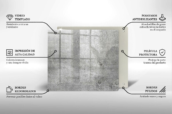 Tűzhelyvédő üveglap Beton textúra