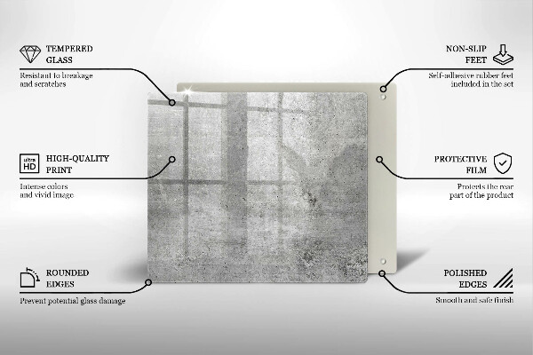 Tűzhelyvédő üveglap Beton textúra