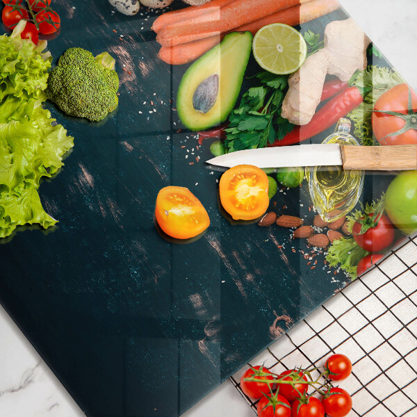 Tűzhelyvédő üveglap Gyümölcsök és zöldségek