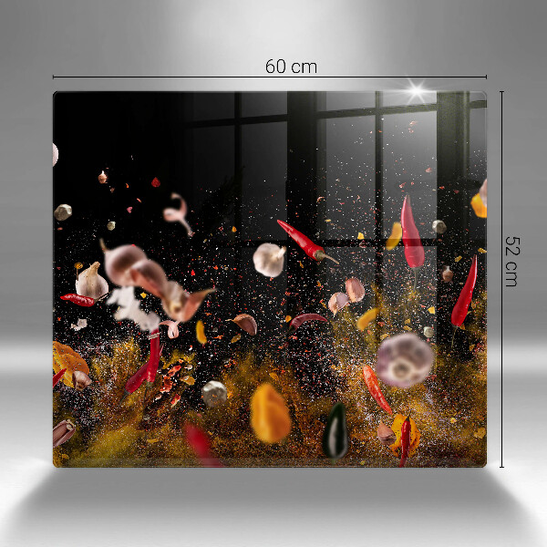 Tűzhelyvédő üveglap Forró fűszerek