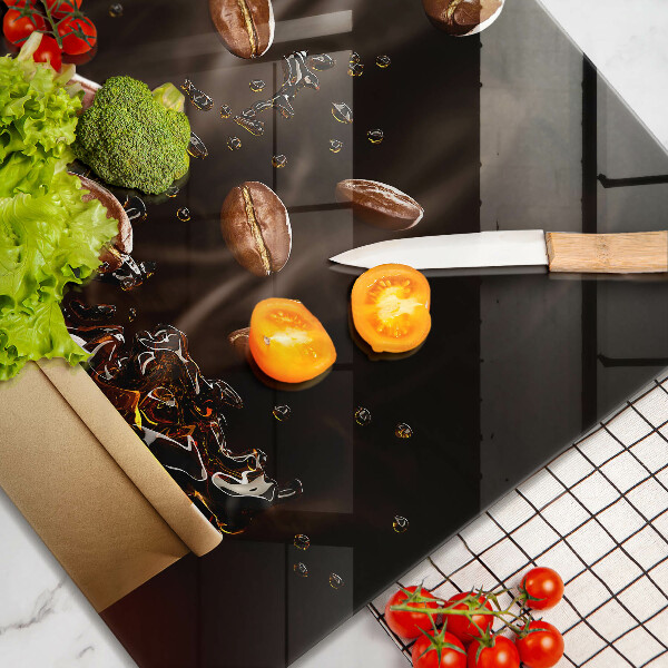 Tűzhelyvédő üveglap Forró kávébab