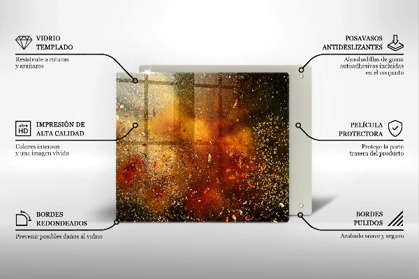 Tűzhelyvédő üveglap Színes fűszerek