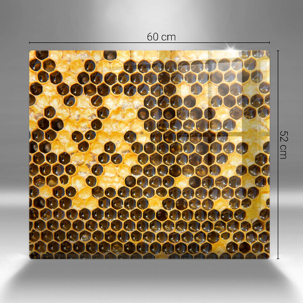 Tűzhelyvédő üveglap Méhsejt