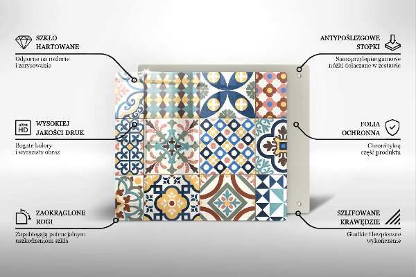 Tűzhelyvédő üveglap Dekoratív csempe