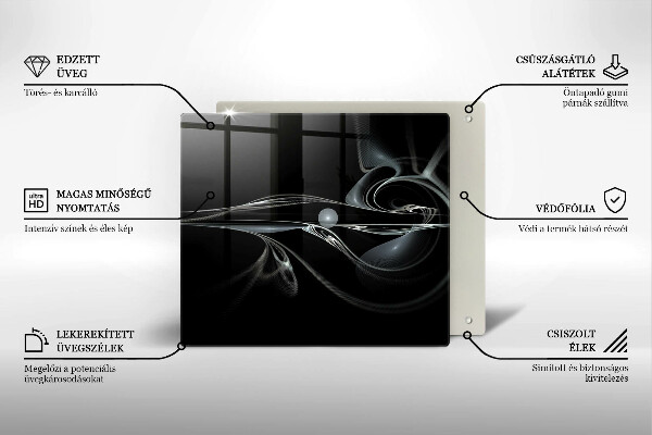 Tűzhelyvédő üveglap Modern absztrakció
