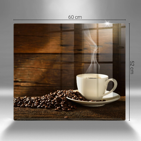 Tűzhelyvédő üveglap Fa kávéscsésze